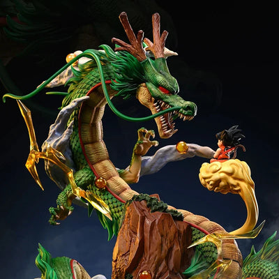 Figurine Shenron et Goku montagne - Dragon Ball Z