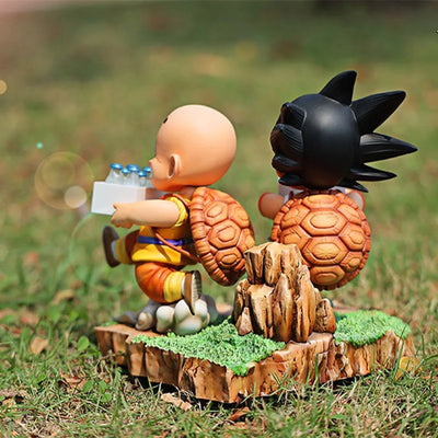 Figurine Sangoku et Krillin livraison lait 15cm