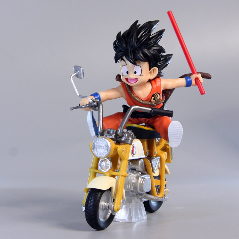 Figurine DBZ goku et Tortue Géniale en Moto