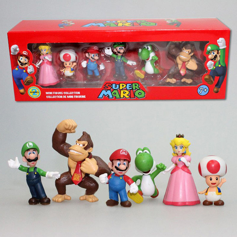 6 Figurines Mario - Lot 1