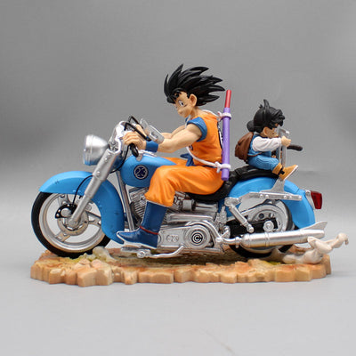 Figurine DBZ Sangoku et Gohan en moto