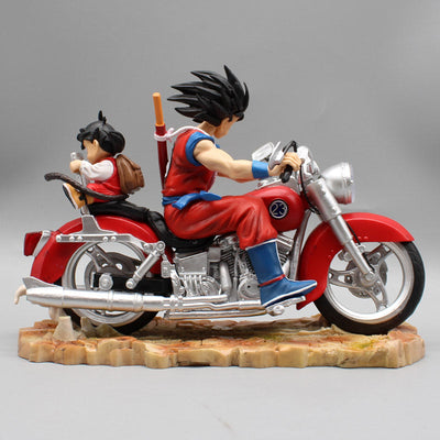 Figurine DBZ Sangoku et Gohan en moto