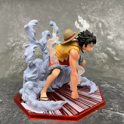 Figurine One Piece Luffy Gear 2 en Action