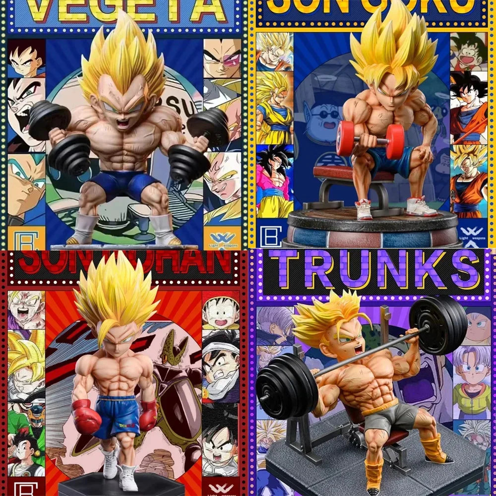 Figurine Entraînement Fitness Goku Gohan Vegeta Trunks