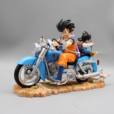 Figurine DBZ Sangoku et Gohan en moto