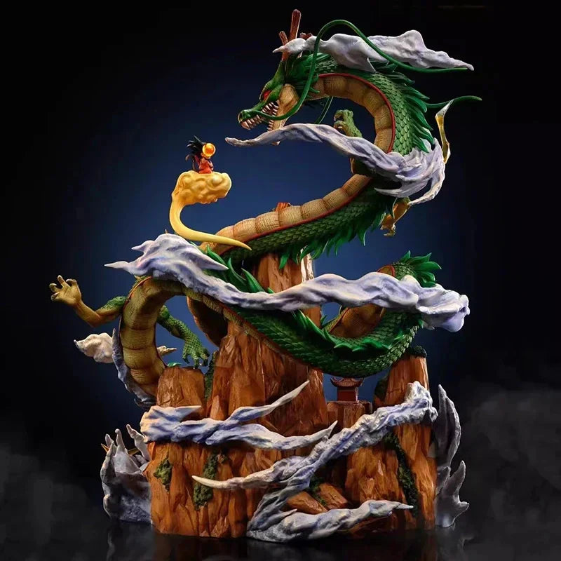 Figurine Shenron et Goku montagne - Dragon Ball Z