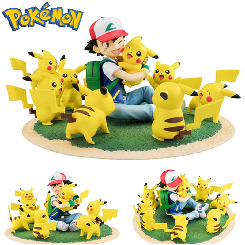 Figurine Pikachu et Sacha