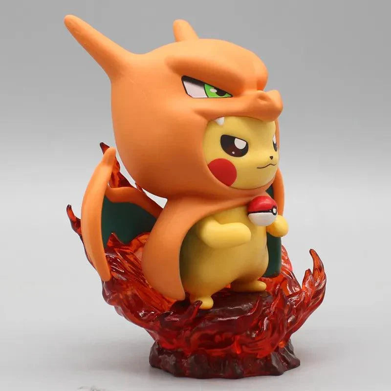 Figurine Pokémon - Pikachu Cosplay Ectoplasma & Dracaufeu