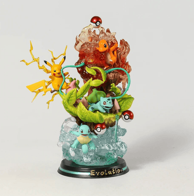 Figurine Pokémon - Pikachu, Salamèche, Bulbizarre & Carapuce