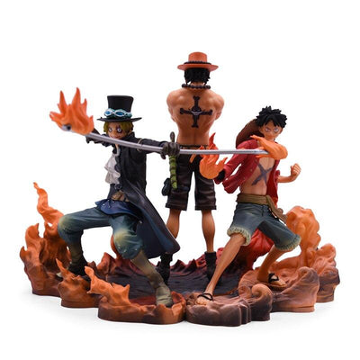 Figurine One Piece Luffy & Ace & Sabo (14-17cm)