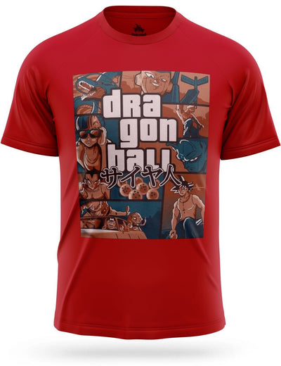 T-Shirt Dragon Ball Z Grand Theft Auto (GTA)