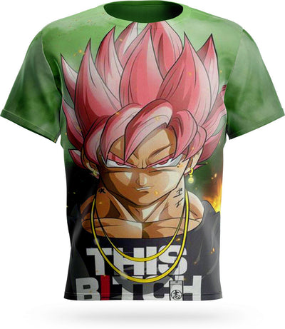 T-Shirt Dragon Ball Super Goku Black SSJ Rosé