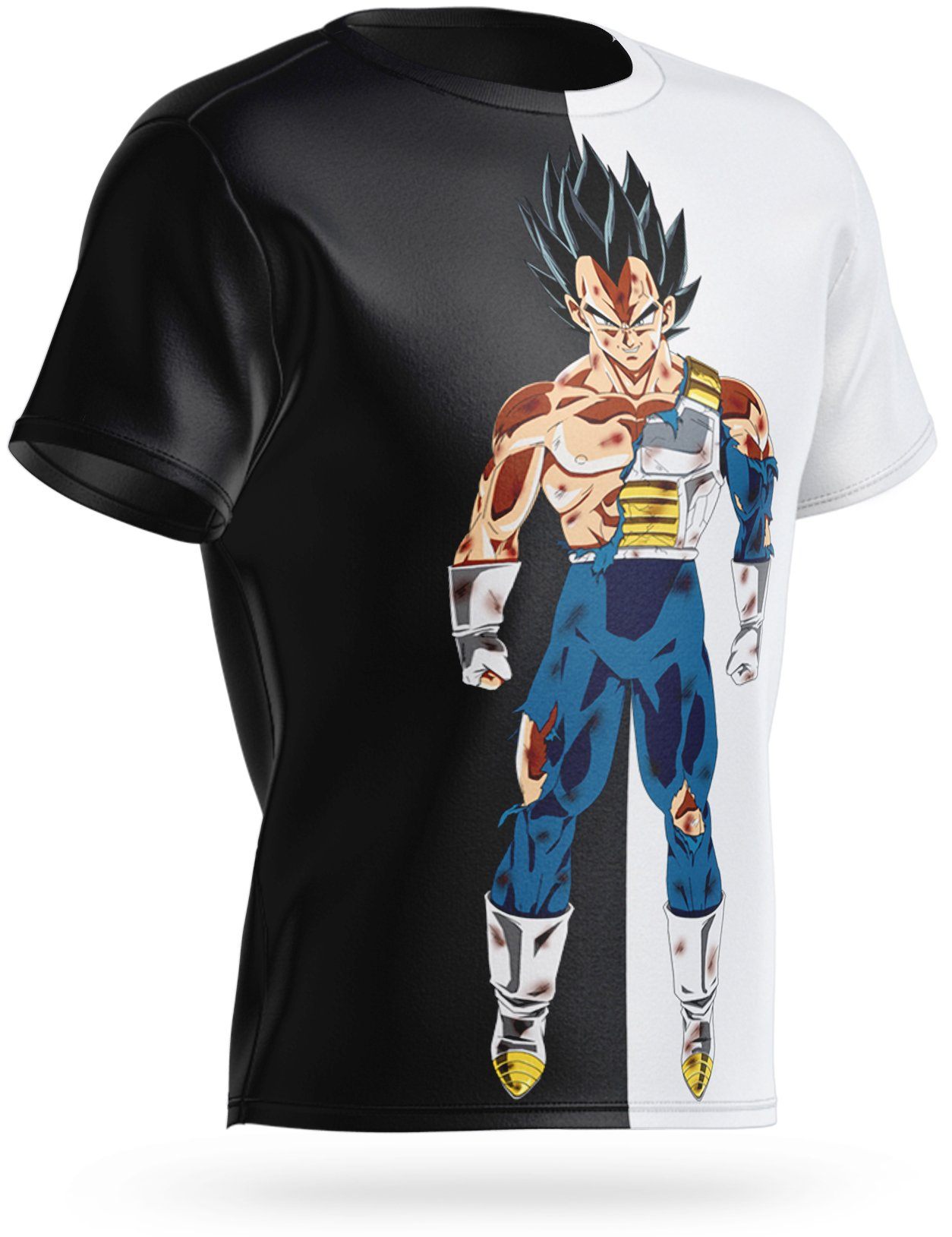 T-Shirt Dragon Ball Vegeta Noir & Blanc